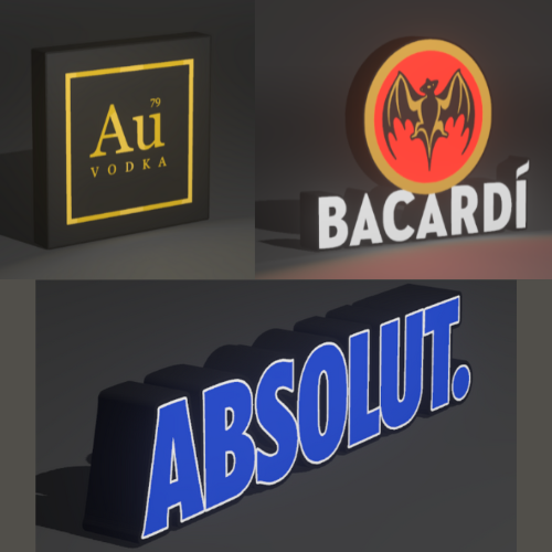 Alcohol Brand Lightboxes
